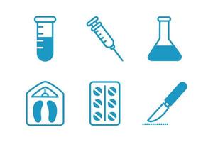 bundle of medical set icons vector