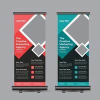 Business Roll Up Standee Design Banner Template vector