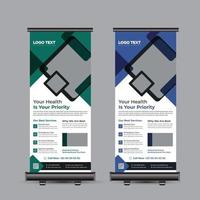 Medical Roll Up Banner Design vector