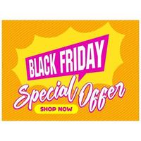 Black Friday sale banner illustration vector