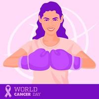 4 February World Cancer Day Poster vector