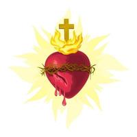 Sacred Heart of Jesus, spirituality, religion, catholicism, christianity vector