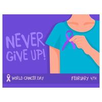 4 February World Cancer Day Poster vector