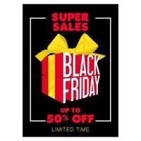 Black Friday sale banner illustration vector