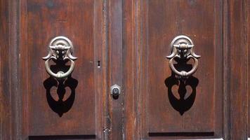 Door knockers in the village of Orvieto, Tuscany, Italy, Europe. video
