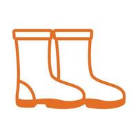 rubber boots protection toolline style vector