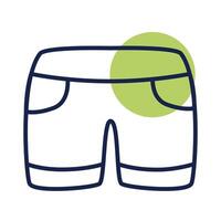 short swimsuit block line style icon vector