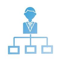 businessman leader silhouette style icon vector