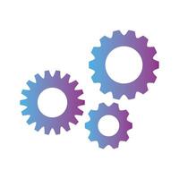 gears settings silhouette style icon vector