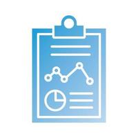 checklist with statistics silhouette style icon vector