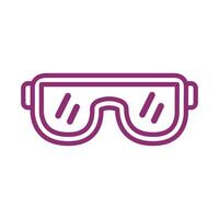 gafas de estilo de línea de herramientas de seguridad vector