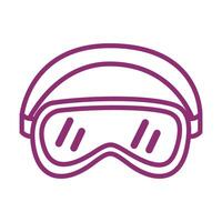 goggles of security toolline style vector