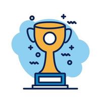 trophy cup detail style icon vector