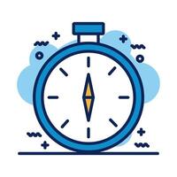 chronometer timer detail style icon vector