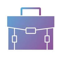 portfolio briefcase silhouette style icon vector