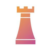 icono de estilo de silueta de ajedrez de torre vector