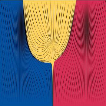 Minimalist Abstract Flow Curvy And Wavy Streamlines Line Art Background Texture vector