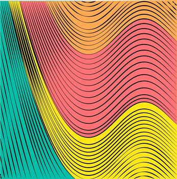 Minimalist Abstract flow Curvy and Wavy Streamlines Line Art Background Texture vector