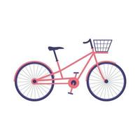 Bright pink and purple bicycle vector