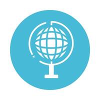 sphere planet with arrows block style vector