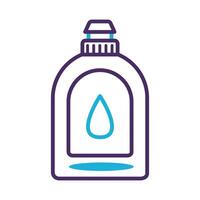 disinfectant plastic bottle product with drop line style vector