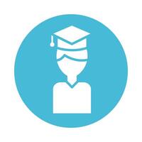 student graduated block style vector