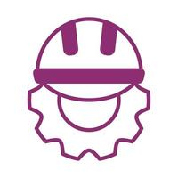 helmet with gear protection toolline style vector