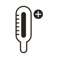 thermometer temperature measure line style vector