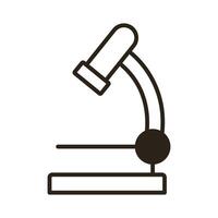 microscope laboratory line style icon vector