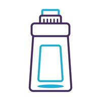 disinfectant plastic bottle product line style vector