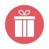 gift box present block style icon vector