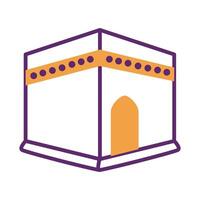 ramadam kareem temple line style icon vector