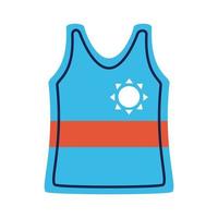 shirt swimsuit flat style icon vector