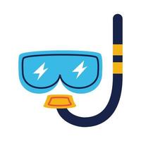 snorkel accessory flat style icon vector