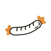 delicious sausage line style icon vector