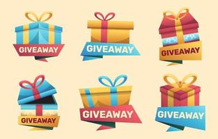 Giveaway Time Sticker Collections vector