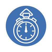 chronometer timer watch block style vector