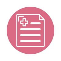 medical order block style icon vector