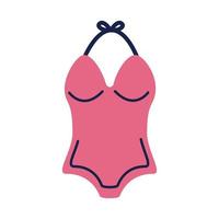 female swimsuit flat style icon vector