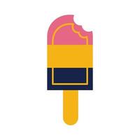 ice cream in stick flat style icon vector