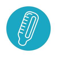 medical thermometer tool block style icon vector