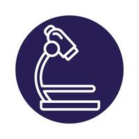 microscope laboratory tool block style icon vector