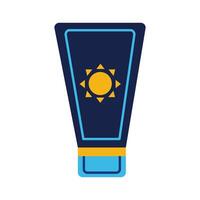 solar blocker bottle flat style icon vector