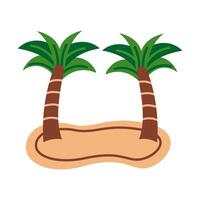 tree palms summer flat style icon vector