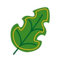 tropical leaf plant flat style icon vector