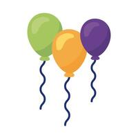 balloons helium floating detailed style icon vector