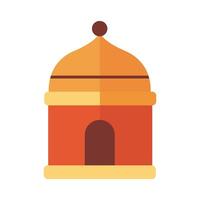 icono de estilo plano del templo ramadam kareem vector