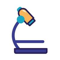 microscope laboratory tool line and fill style icon vector