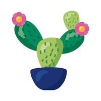 cactus mexican plant detaild style icon vector
