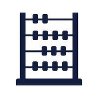 abacus math silhouette style icon vector